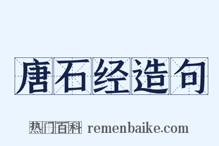 唐石经造句是什么意思的图片